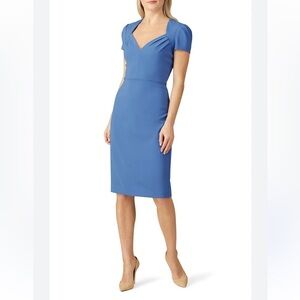 Badgley Mishka Blue Sheath Dress Size 12 Rent the Runway Exclusive
